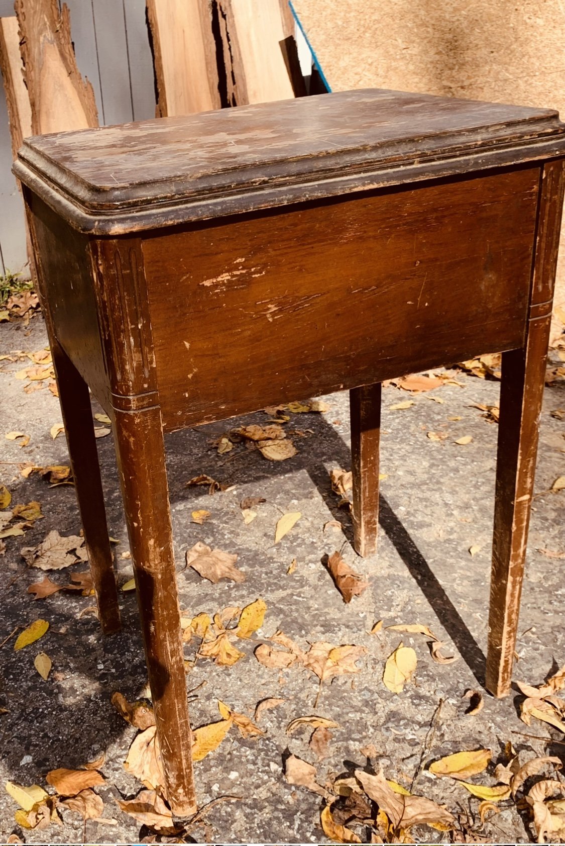 Vintage Wooden Sewing Box Makeover