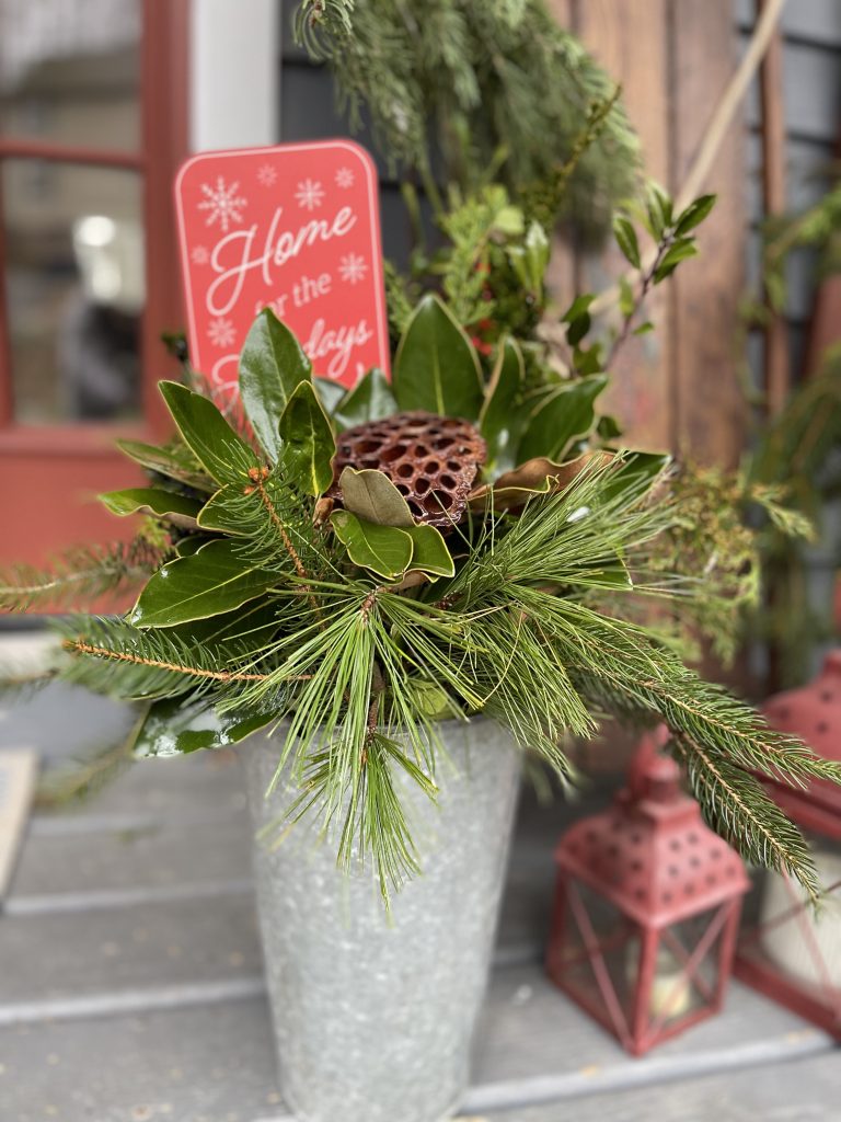 Small Porch Planter in a Sap Bucket