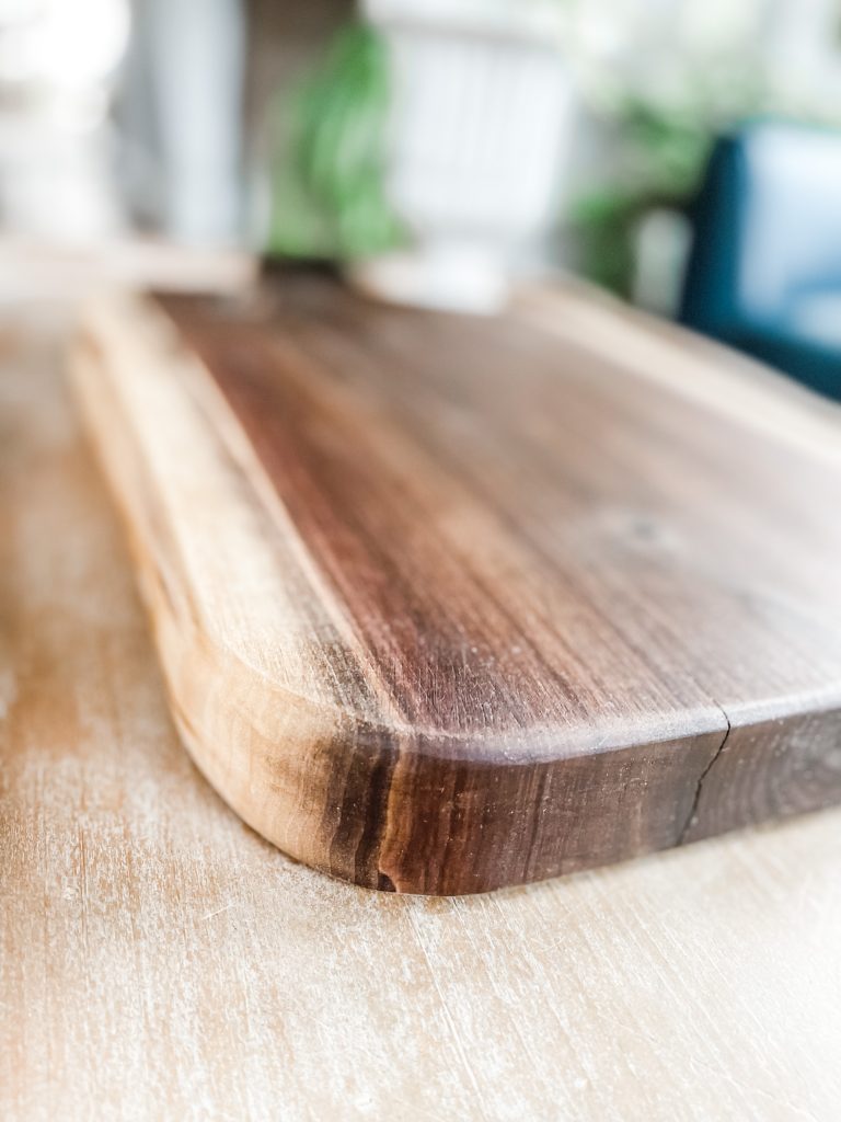 OUR FIRST CUTTING BOARD FROM A BLACK WALNUT SLAB