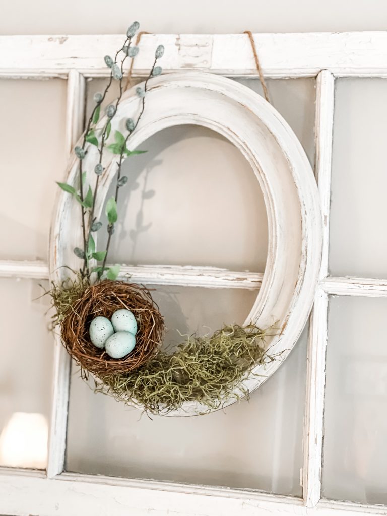 Bird's Nest Rectangular Spring Wreath