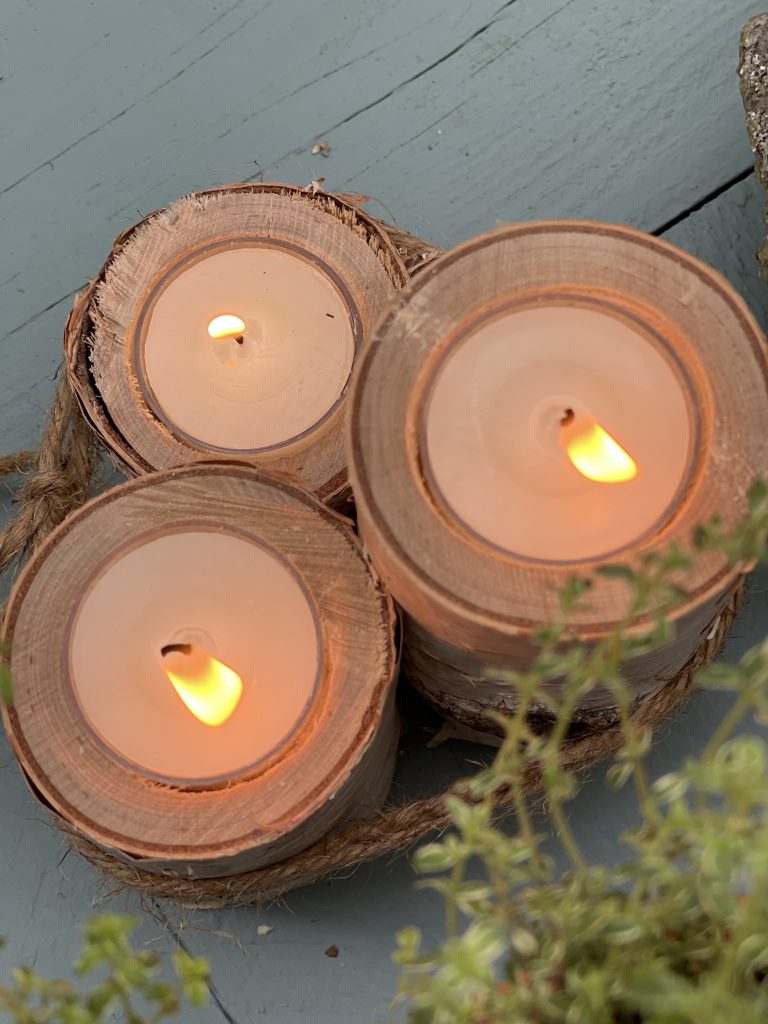 DIY Wood Candle Holders