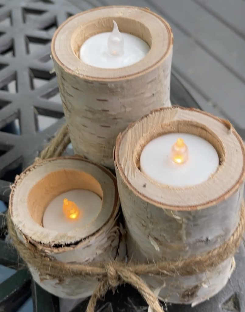 BIRCH WOOD CANDLE HOLDER HACK - Saved from Salvage