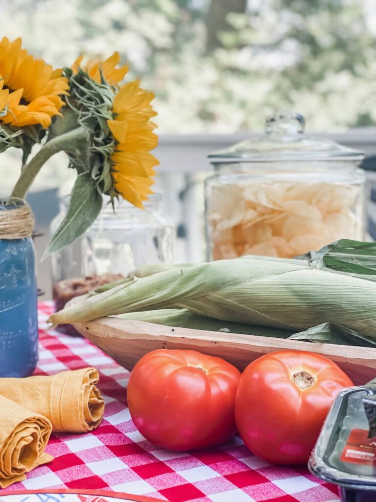 cookout table scape