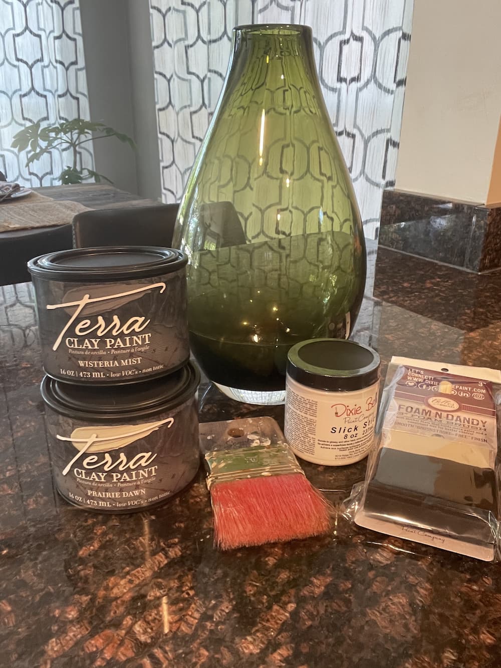 PAINT GLASS TO LOOK LIKE POTTERY Saved from Salvage