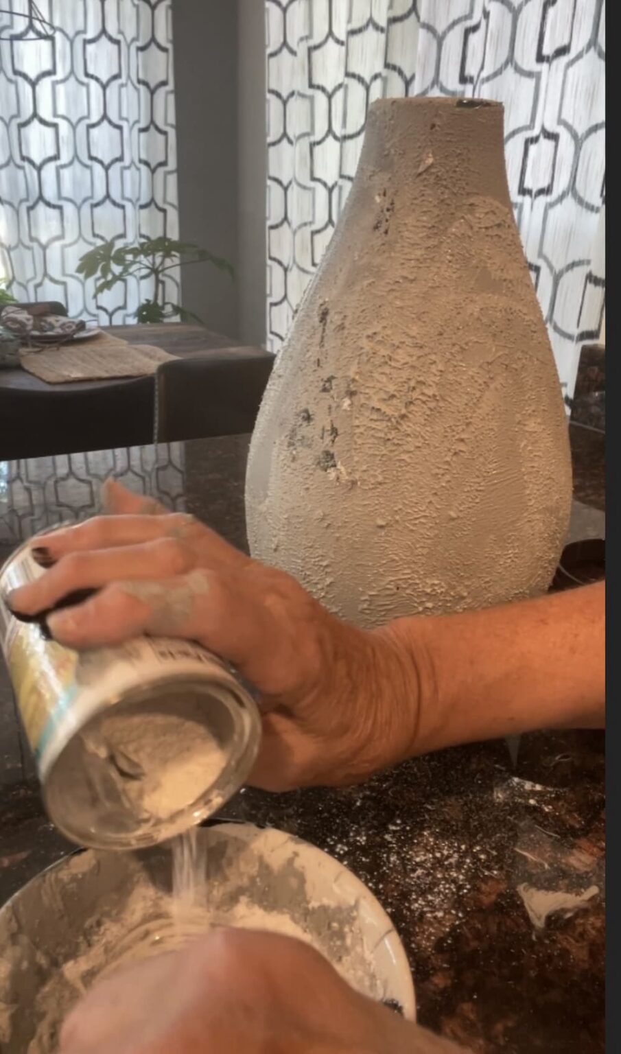 PAINT GLASS TO LOOK LIKE POTTERY Saved from Salvage