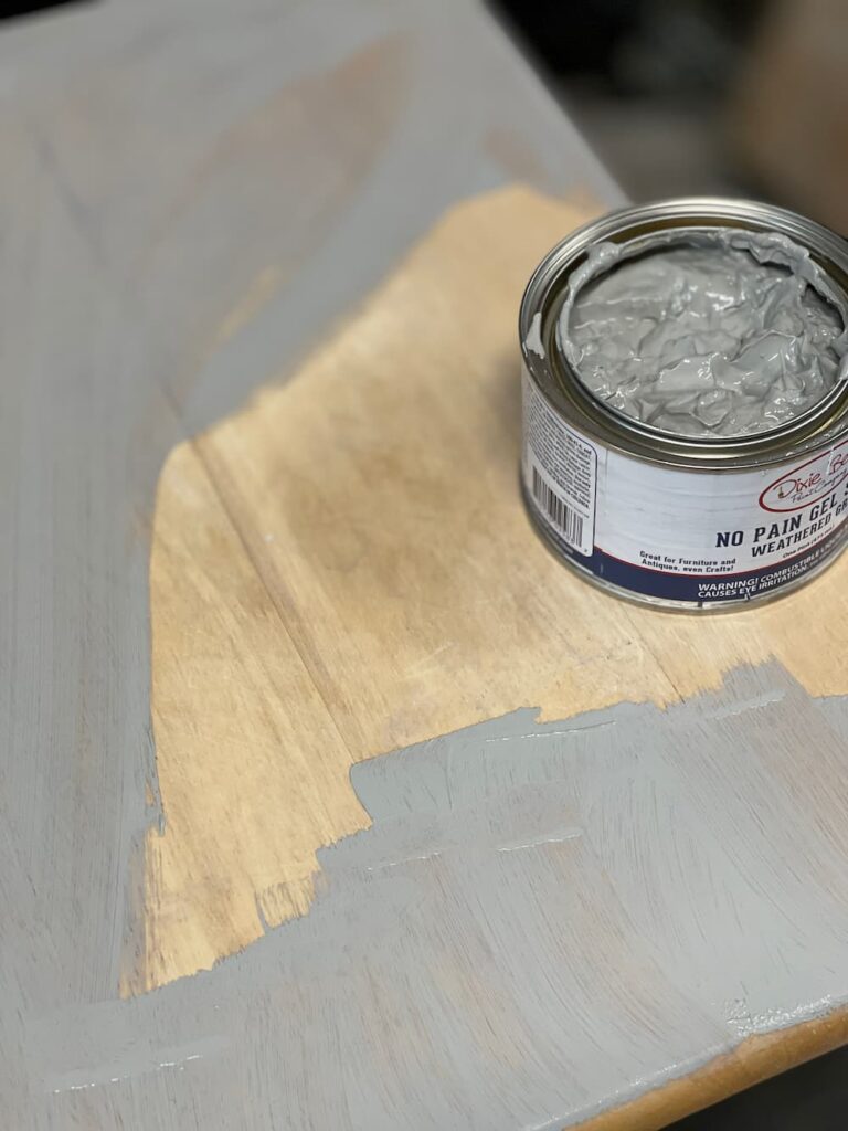 STAINING MY WOODEN TV TRAY TABLE IN GREY