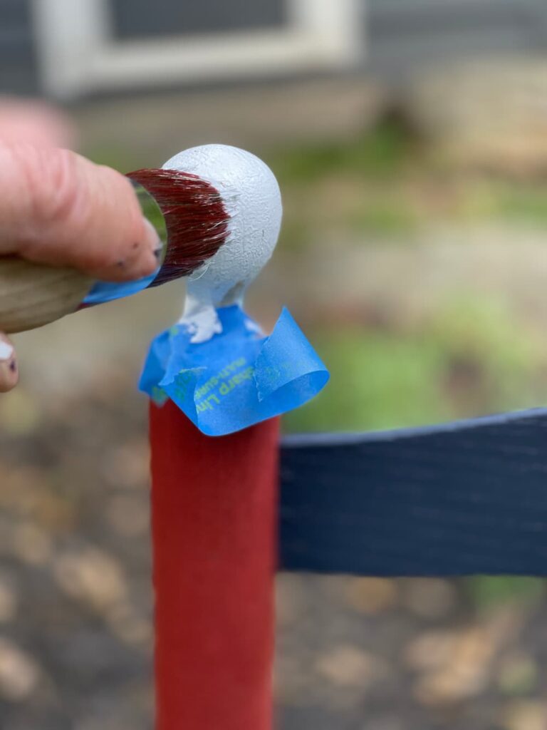 painting the top of the chair white