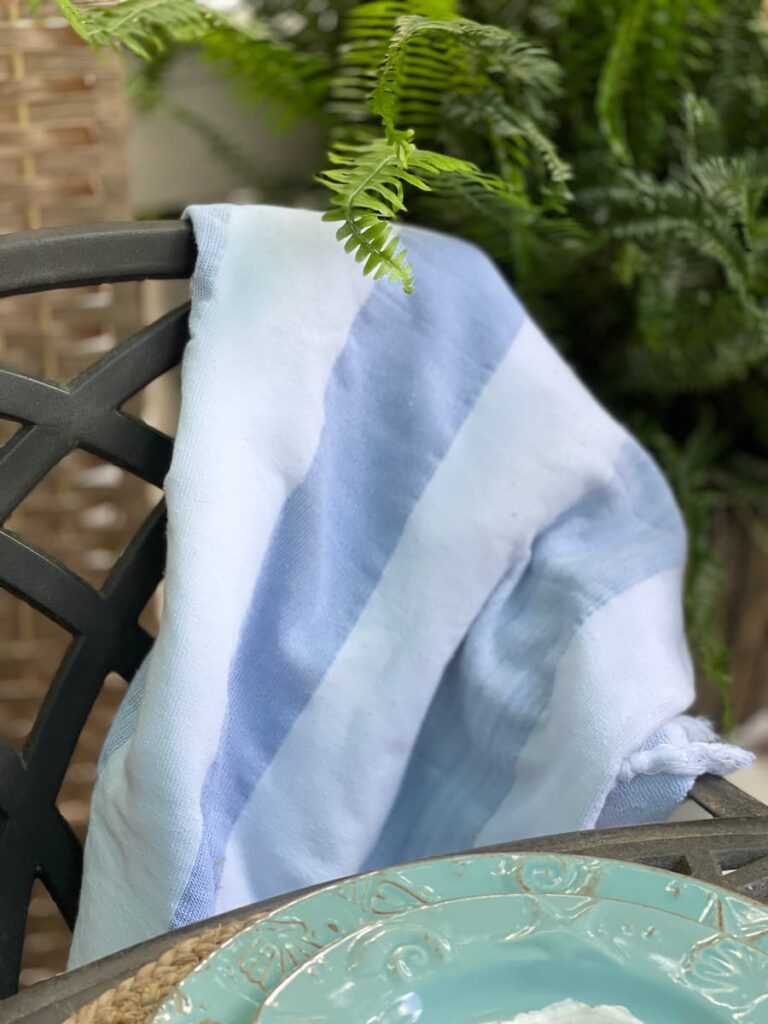 TURKISH TOWEL OVER CHAIR